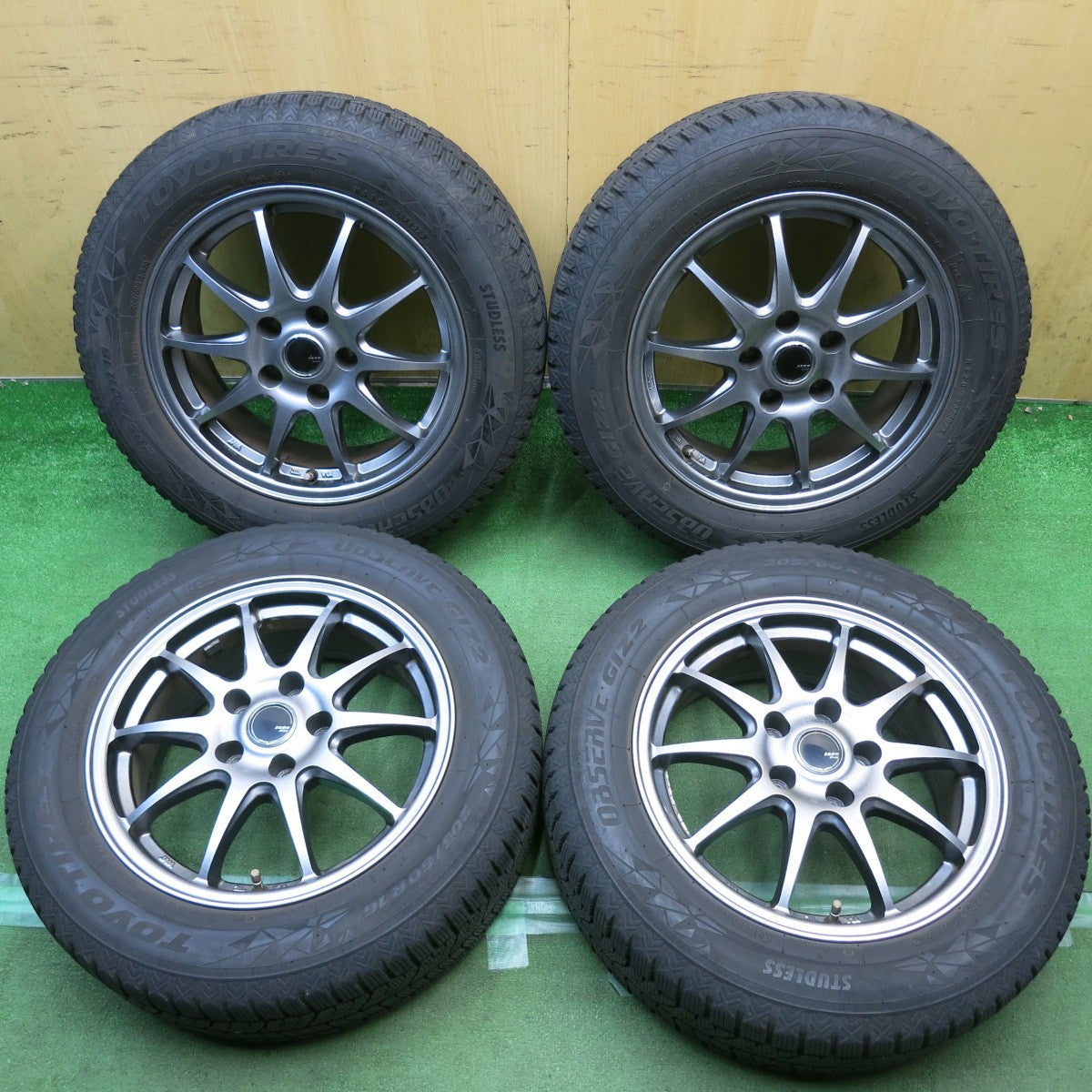 バリ溝！23年！キレイ！9.5分◎スタッドレス 205/60R16 トーヨー オブザーブ GIZ2 ZACK JP-202 MONZA ザック モンツァ 16インチ PCD114.3/5H◎6092710HAス