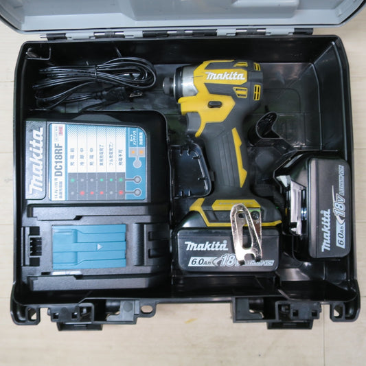 [送料無料] バッテリー2個！キレイ☆マキタ 充電式 インパクトドライバ TD173D GXFY 電動 工具 18V 6.0Ah makita イエロー コードレス☆