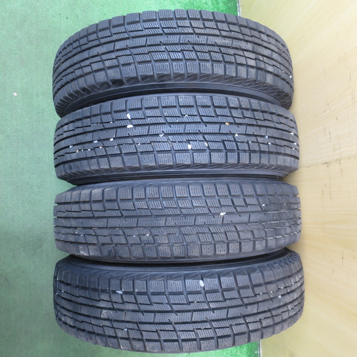 バリ溝！24年！9分★ダイハツ ミラ 純正 スチール 145/80R13 スタッドレス プラクティバ アイス BP02 ヨコハマ製 13インチ PCD100/4H★5073103NJス