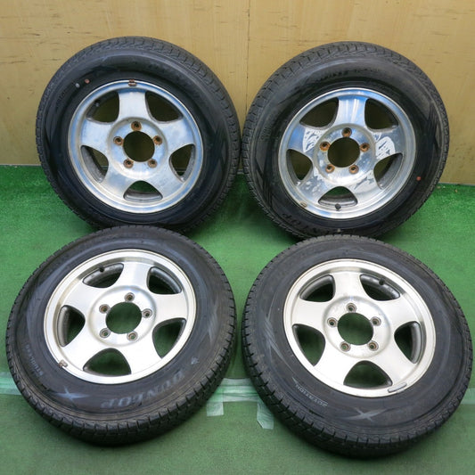 バリ溝！9.5分◎スズキ JA11 ジムニー 純正 175/80R16 スタッドレス ダンロップ ウインターマックス SJ8 16インチ PCD139.7/5H◎6100405HAス