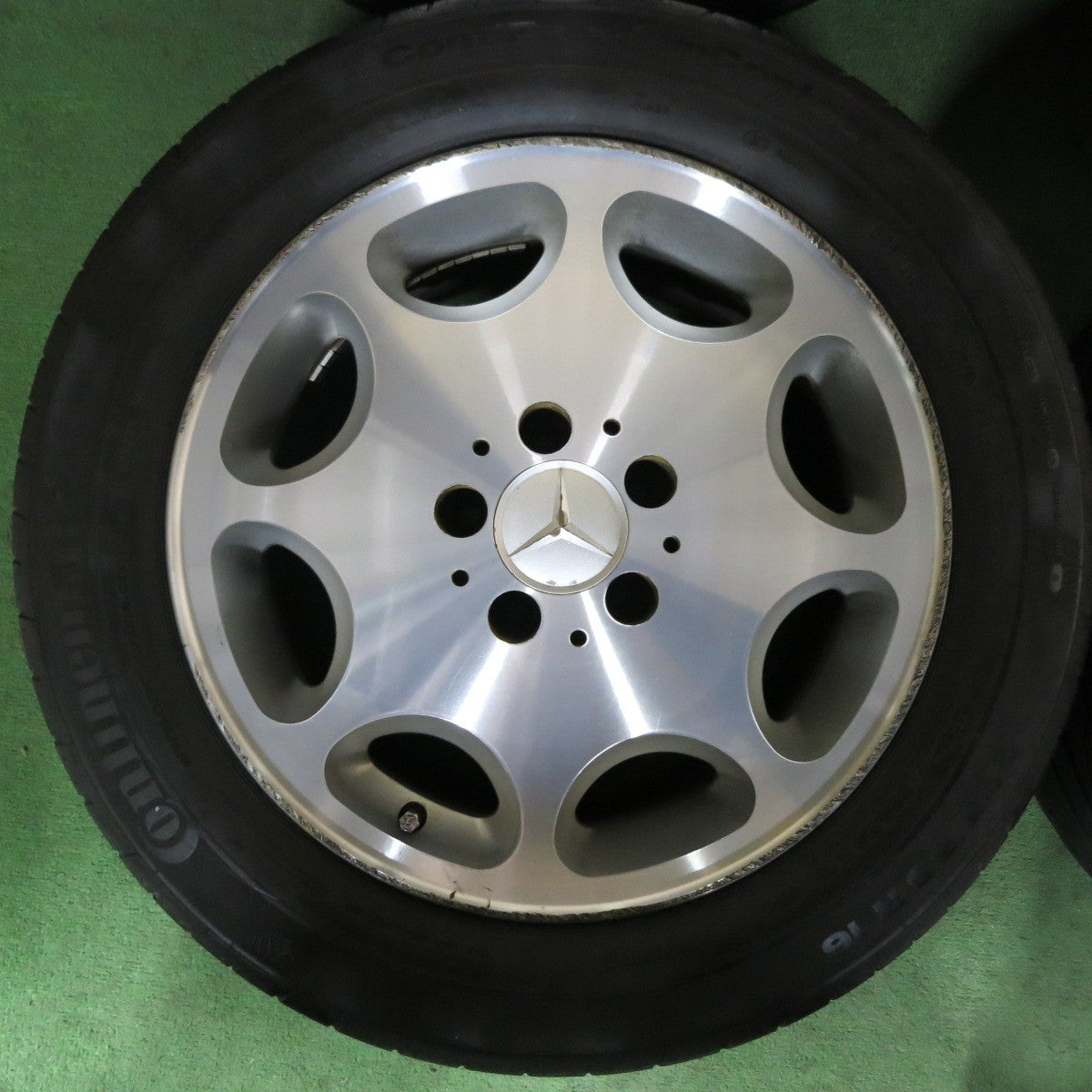 [送料無料] バリ溝！9分★ベンツ R129 SLクラス 純正 225/55R16 コンチネンタル コンチプレミアムコンタクト2 ヨコハマ DNA S.drive 16インチ PCD112/5H★4111207SYノ