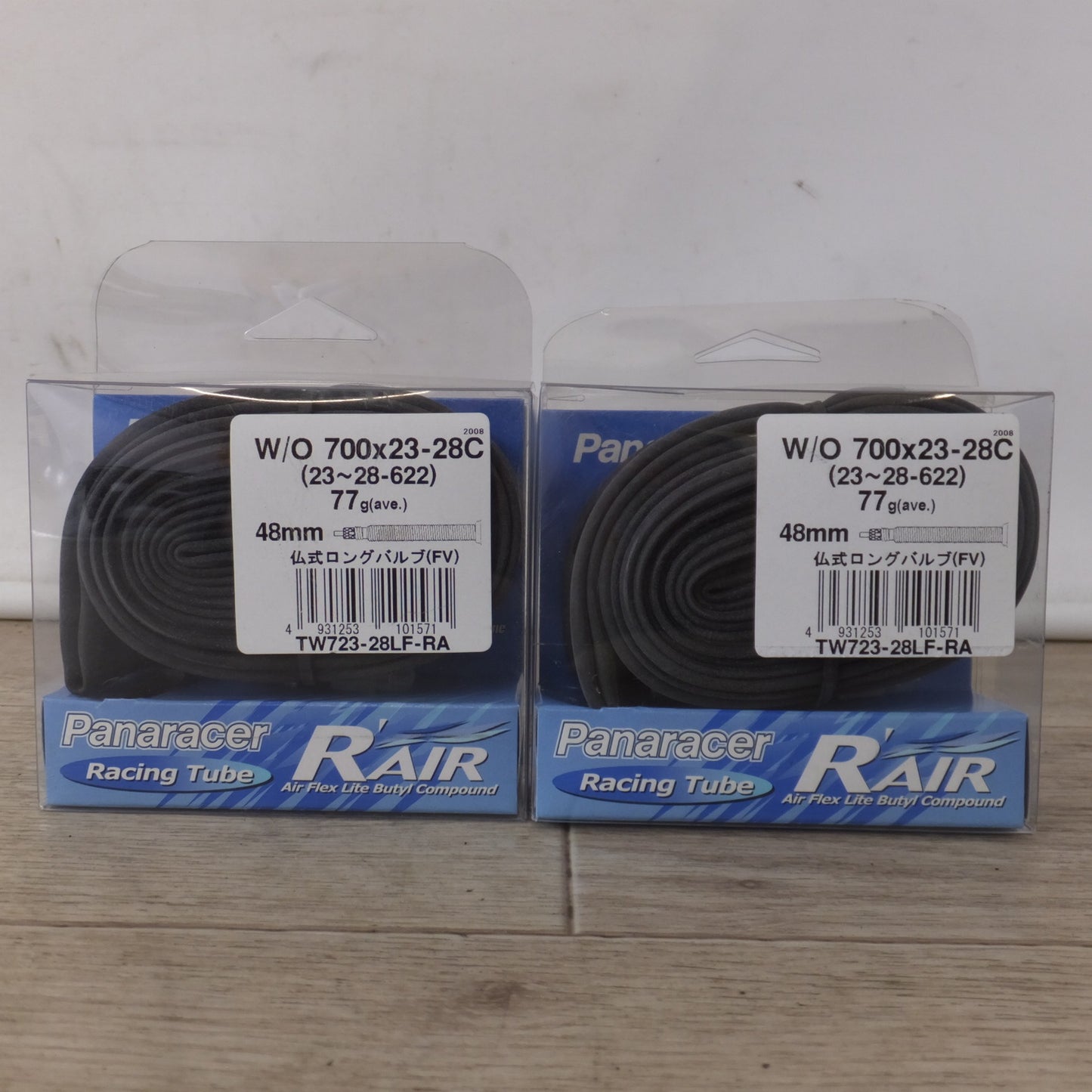 [送料無料] 未使用★パナレーサー Panaracer レーシングチューブ R'AIR TW723-28LF-RA 2個 セット　W/O 700×23-28C(23～28-622) 77g 48mm★