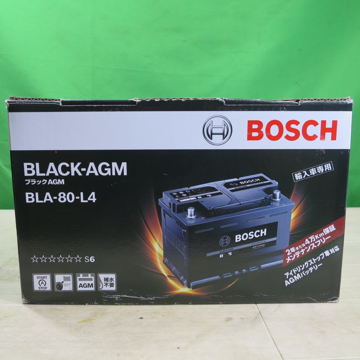 未使用！25年製☆BOSCH ボッシュ 自動車 用 バッテリー BLACK-AGM BLA-80-L4 アイドリング ストップ 車 対応 ブラック AGM メンテナンス☆