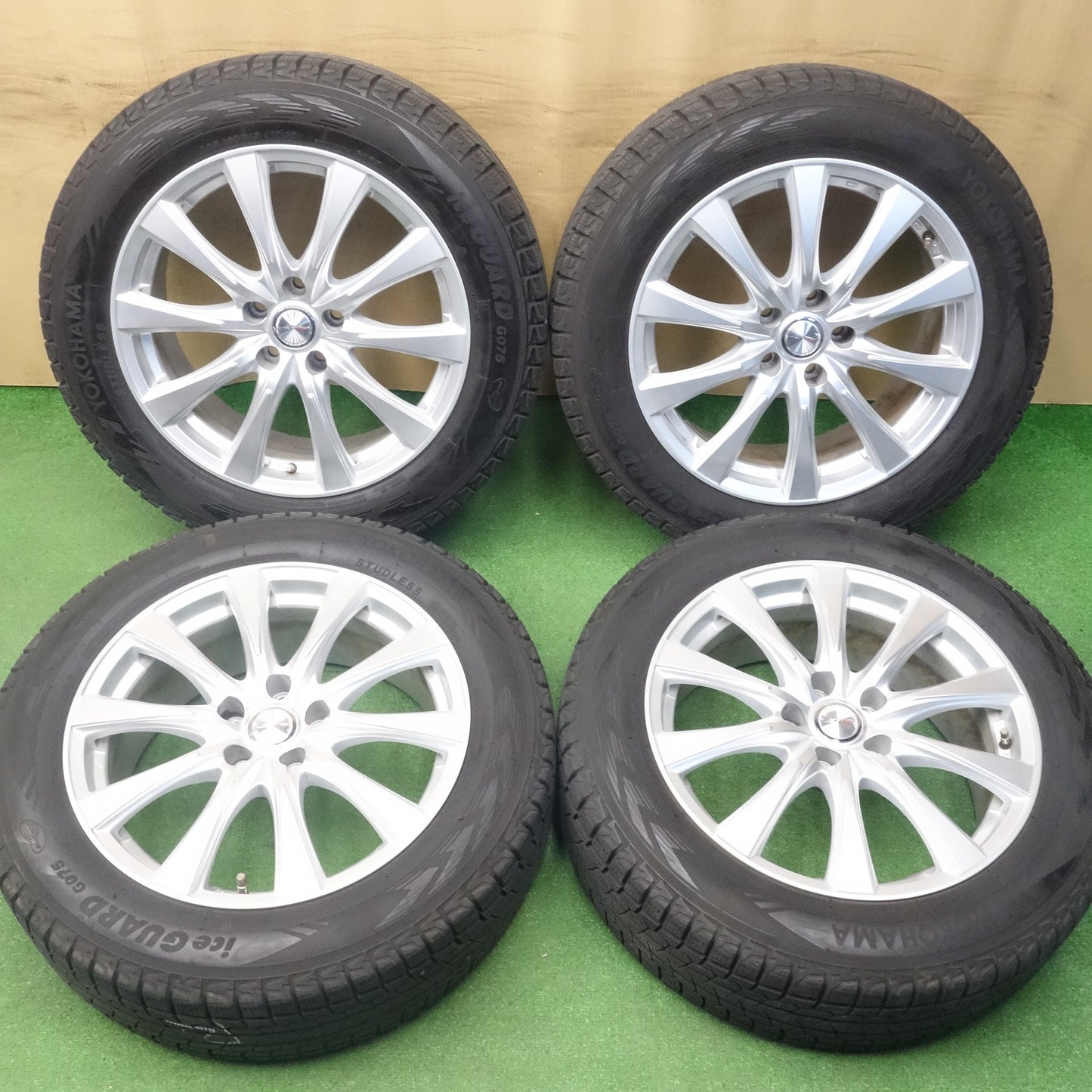バリ溝！キレイ！9分★スタッドレス 225/60R18 ヨコハマ アイスガード G075 JOKER ジョーカー 18インチ PCD114.3/5H★6031902KTス