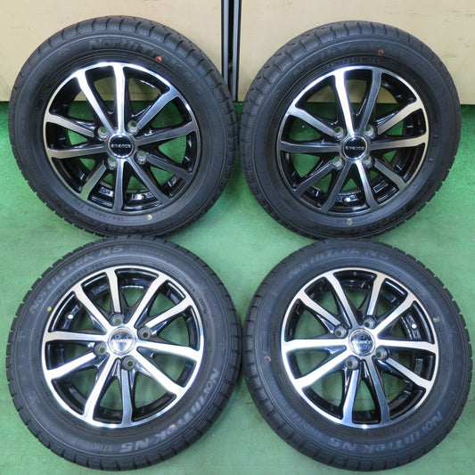 バリ溝！22年！9分★スタッドレス 155/65R13 オートバックス ノーストレック N5 e:vance 13インチ PCD100/4H★5012008イス