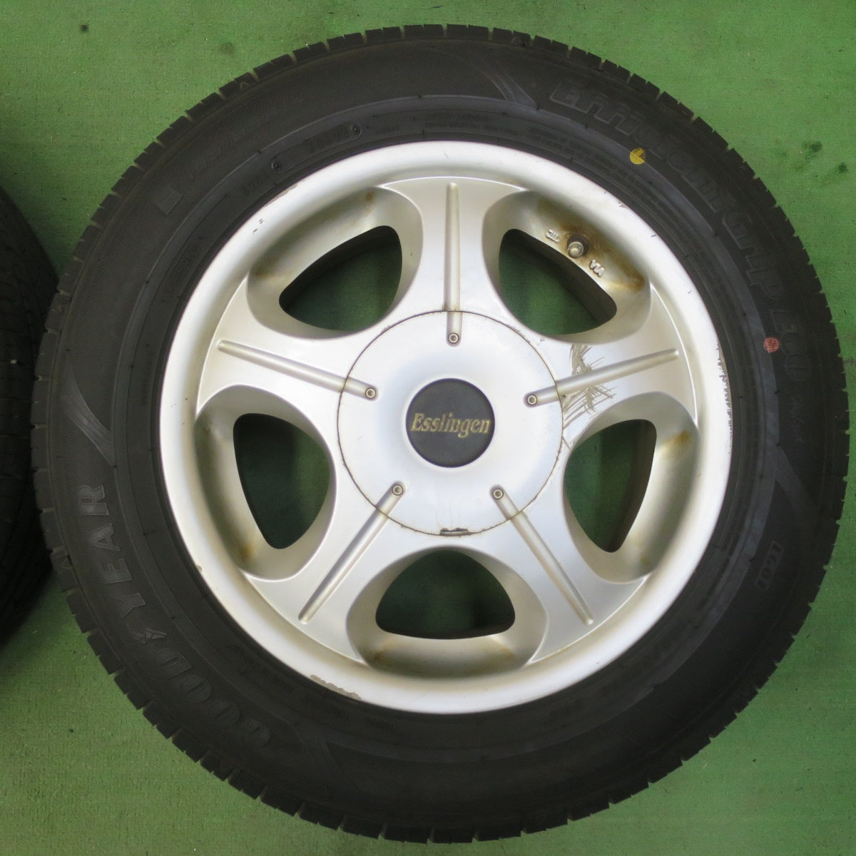バリ溝！24年！9.5分以上★185/65R14 グッドイヤー EfficientGrip ECO hybrid EG01 Esslingen 14インチ PCD100 114.3/4H マルチ★5061303イノ
