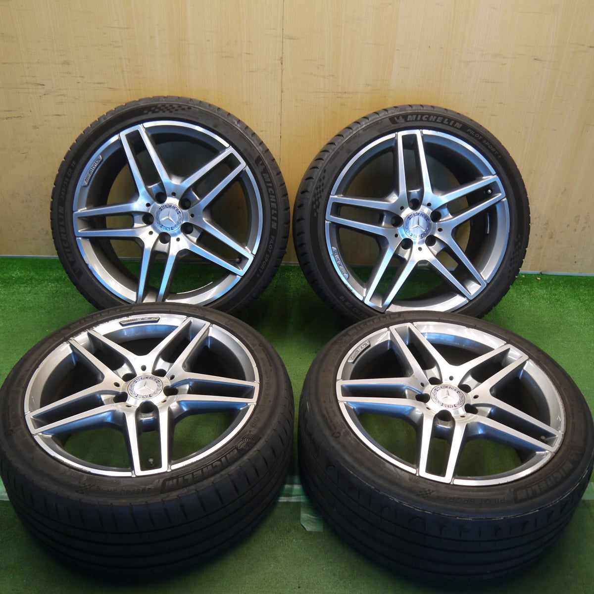 4本価格！23年◎ベンツ Eクラス W212 純正 AMG 245/40R18 265/35R18 ミシュラン パイロット スポーツ5 18インチ PCD112/5H◎6092505Hノ