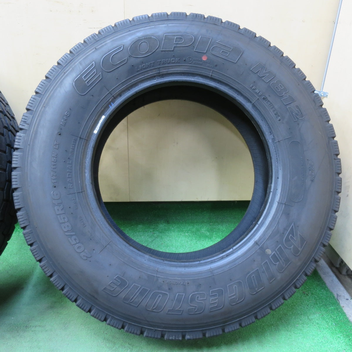 バリ溝！25年！9分！6本★トラック タイヤ 205/85R16 117/115N ブリヂストン エコピア M812 ミックス オールシーズン 16インチ★5102310イスタ