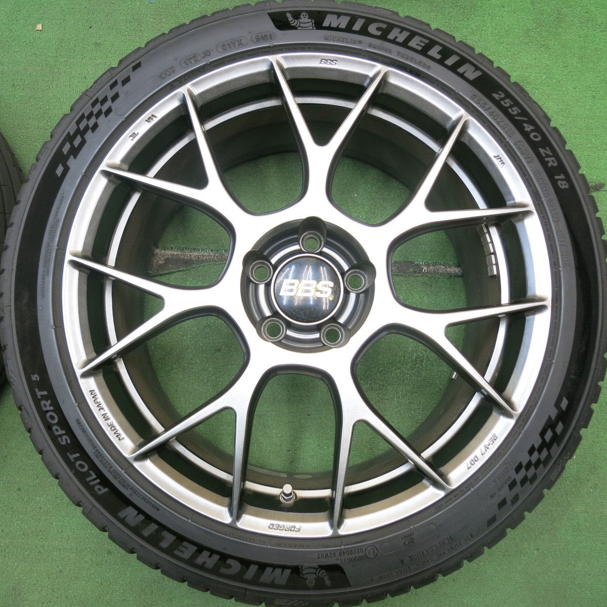 バリ溝！23年！キレイ！9分★ベンツ 等 BBS RE-V7 006 007 225/45R18 255/40R18 ミシュラン パイロットスポーツ5 18インチ PCD112/5H★5072608HAノ