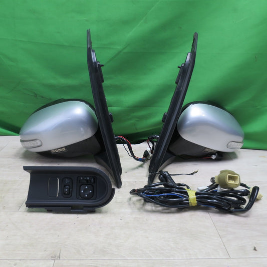 [送料無料] 左右セット☆モモ MOMO 三菱 純正 オプション アイ アイミーブ i Miev 等 電動 格納 LED ウインカー ドア ミラー 現状品☆