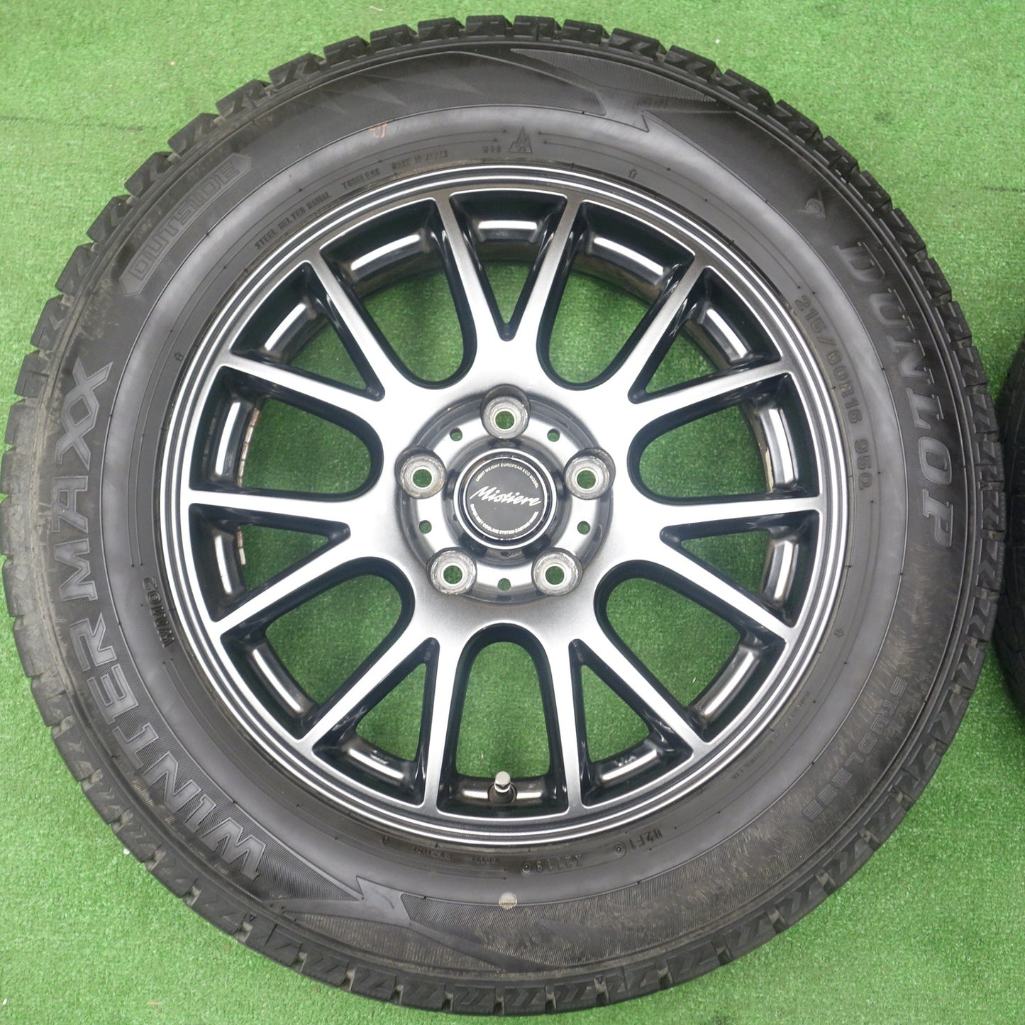 バリ溝！9.5分★スタッドレス 215/60R16 ダンロップ ウインターマックス WM02 Mistiere RB14 ミスティーレ 16インチ PCD114.3/5H★6021402KTス