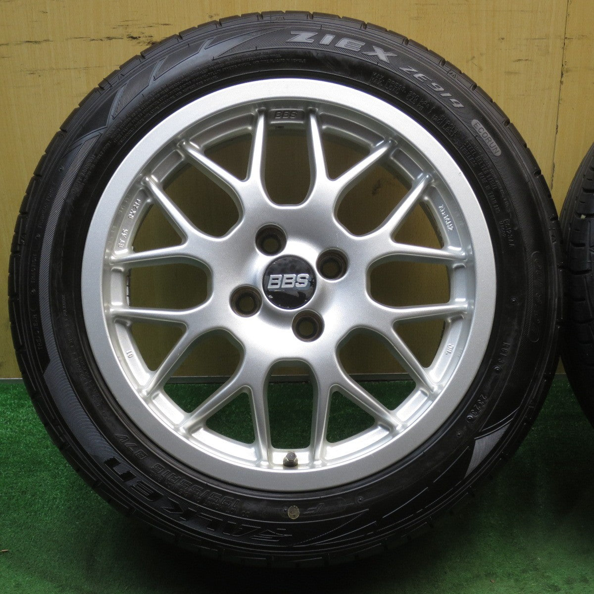 超バリ溝！23年！ほぼ10分★BBS RX214 195/55R16 ファルケン ZIEX ZE914 ECORUN 16インチ PCD100/4H★5080810NJノ