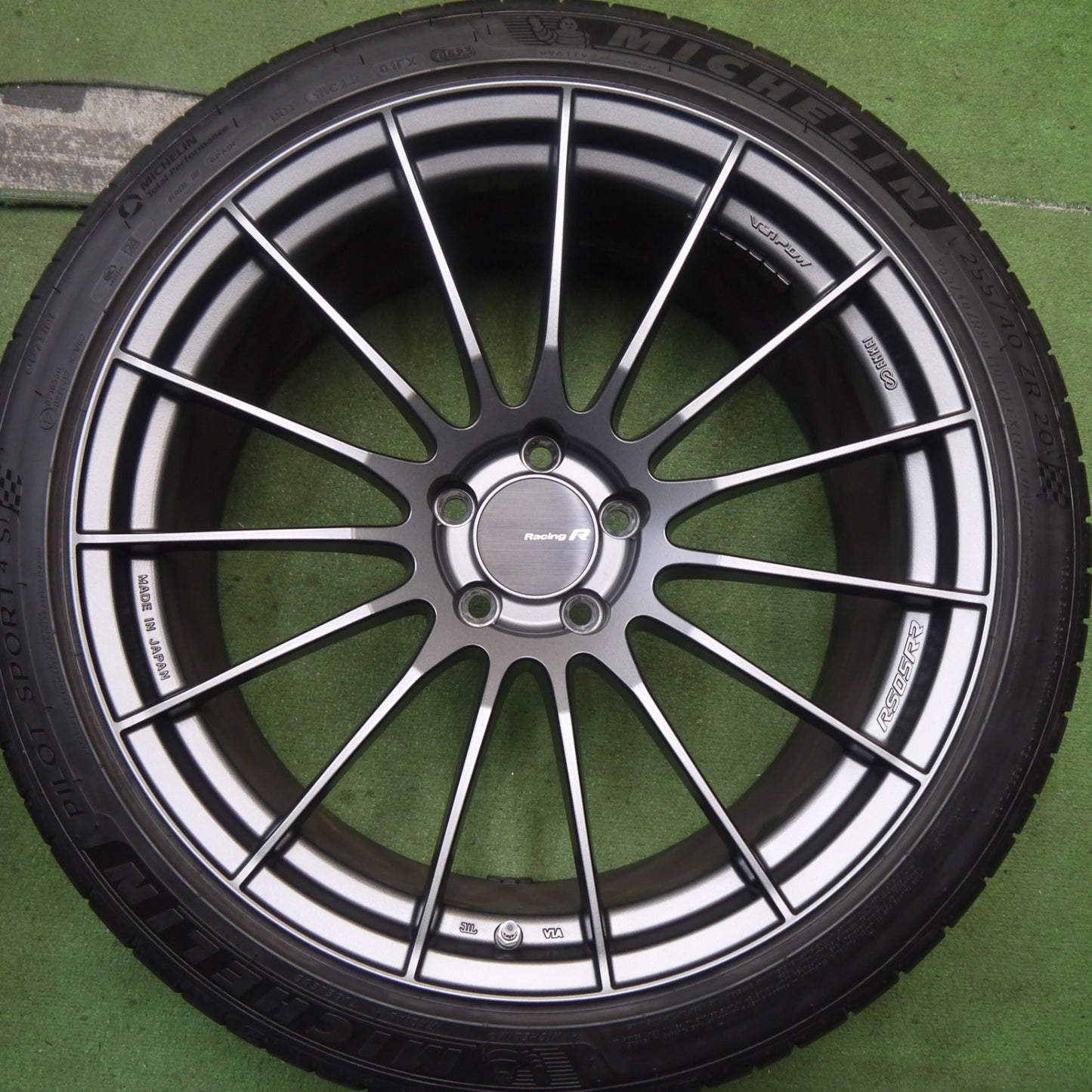 バリ溝！23年！キレイ！9分★ENKEI RS05RR 255/40R20 285/35R20 ミシュラン パイロットスポーツ4 S Racing R エンケイ 20インチ PCD114.3/5H★5091703Hノ