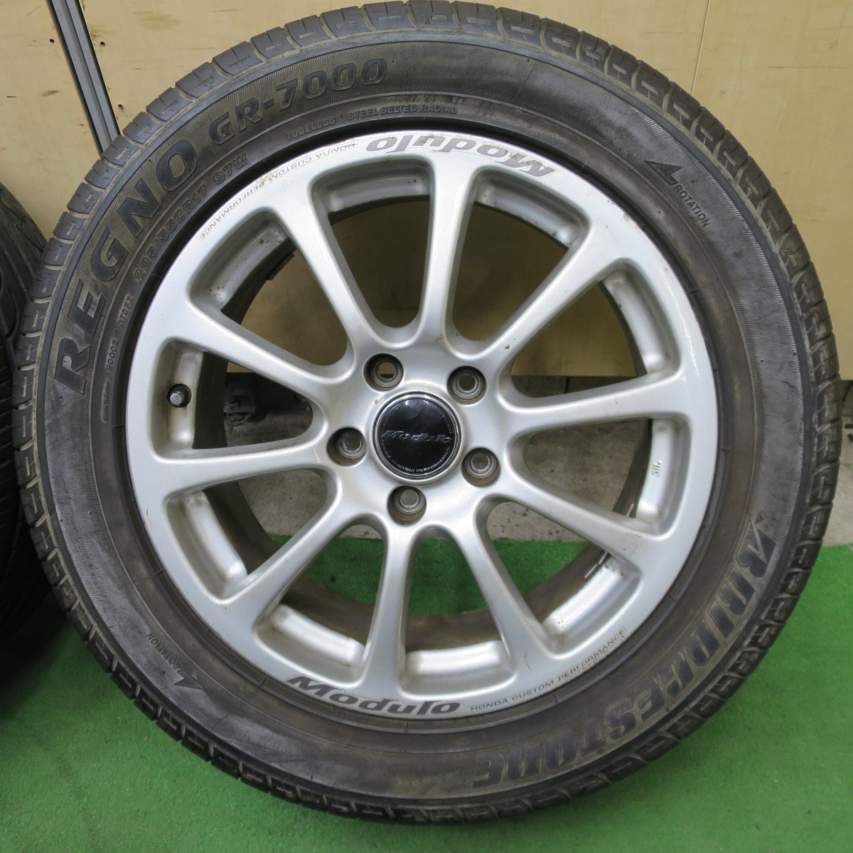 バリ溝！9分★ホンダ CR-V 等 純正 Modulo 225/55R17 ブリヂストン レグノ GR-7000 モデューロ 17インチ PCD114.3/5H★6032003ナノ