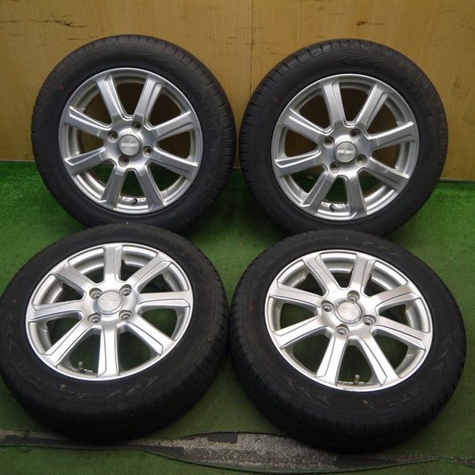 バリ溝！21年！9.5分★155/65R14 エコノミスト ATR-K SPORT GRAHT 社外 アルミ 14インチ PCD100/4H★5090102Hノ