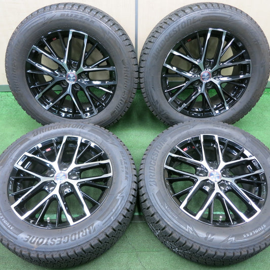 *送料無料* バリ溝!22年!キレイ!9.5分★SMACK ENKEI AME 225/60R17 スタッドレス ブリヂストン ブリザック DM-V3 エンケイ PCD114.3/5H★4051405NJス