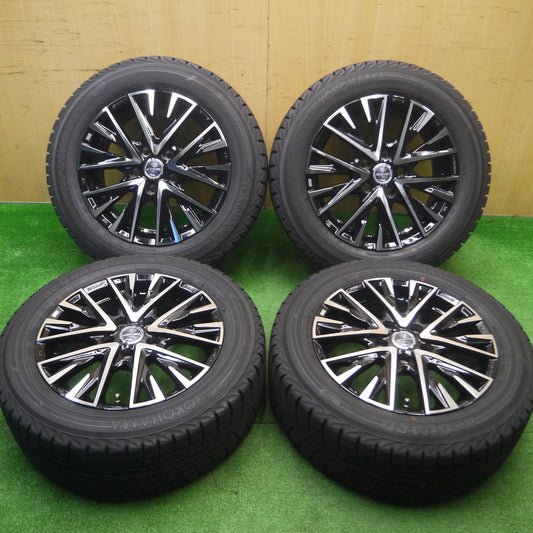 [送料無料] バリ溝！23年！キレイ！ほぼ10分★SMACK レジーナ ENKEI AME 共豊 205/60R16 スタッドレス ヨコハマ アイスガード iG52C スマック エンケイ PCD114.3/5H★4110804Hス