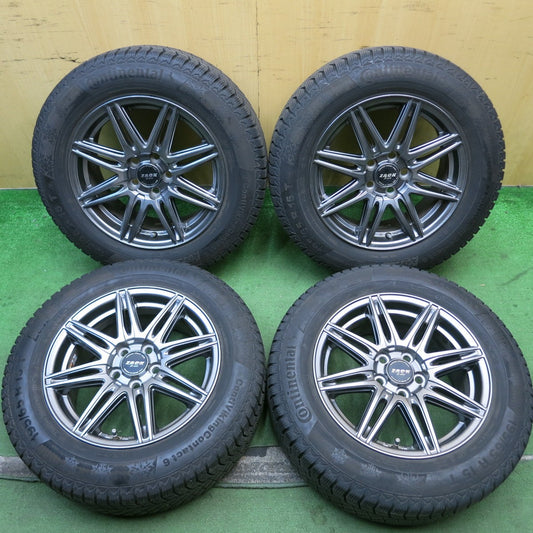 バリ溝！キレイ！8.5分★プリウス 等 195/65R15 スタッドレス コンチネンタル コンチバイキング コンタクト6 ZACK JP-818 MONZA ザック 15インチ PCD100/5H★5092004HAス