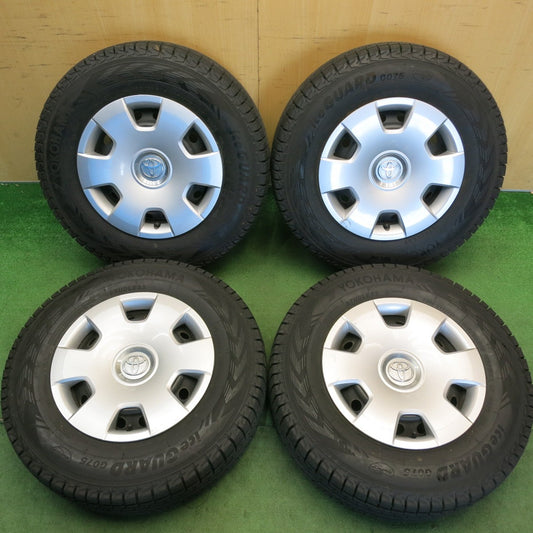 バリ溝！9.5分★トヨタ ハイエース 純正 スチール 195/80R15 107/105L スタッドレス ヨコハマ アイスガード G075 15インチ PCD139.7/6H★6051402HAス