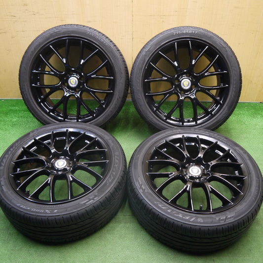 バリ溝！8.5分★Stuttgart 215/45R17 レクサーニ LX UHP-207 シュトゥットガルト 17インチ PCD100/4H★6040705Hノ