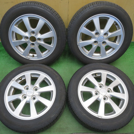 バリ溝！24年！9分◎ダイハツ タント ムーヴ 等 純正 155/65R14 グッドイヤー EfficientGrip ECO hybrid 14インチ PCD100/4H◎6072301NJノ