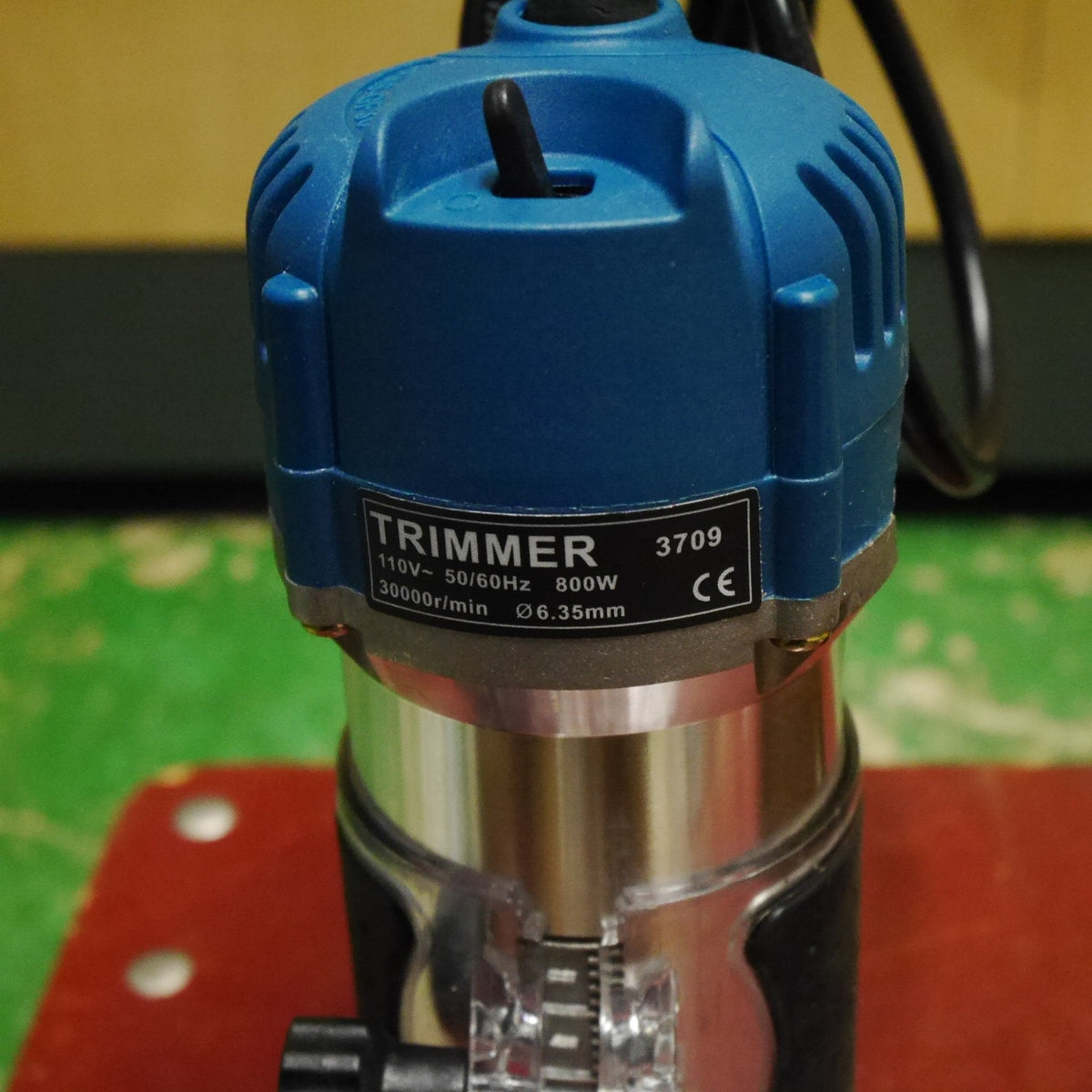 キレイ☆電動 トリマー 3709 電動 工具 Φ6.35mm 110V 50/60Hz 30000r/min 木工用 コード式 面取り 溝切り 切削☆