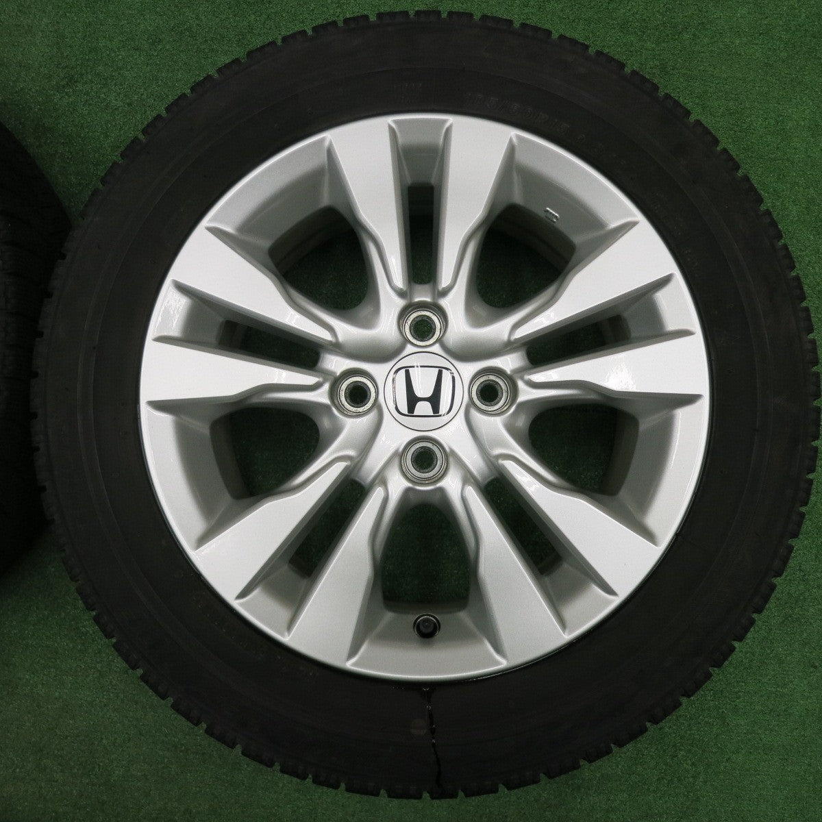 [送料無料] キレイ★ホンダ フィット 純正 ENKEI 185/60R15 スタッドレス ブリヂストン ブリザック VRX 15インチ エンケイ FIT PCD100/4H★4100301NJス