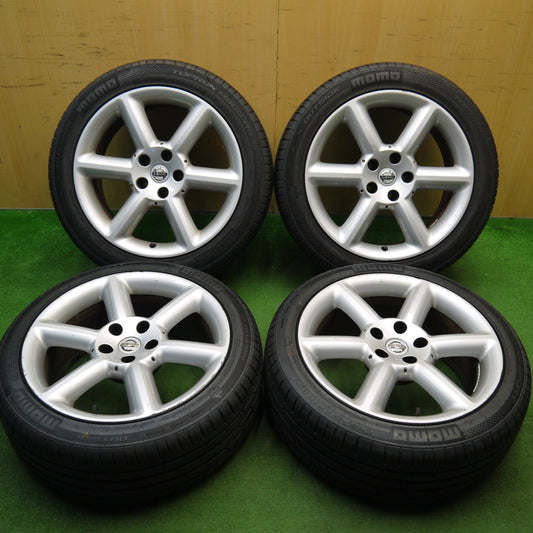 バリ溝！23年！ほぼ10分★日産 Z33 フェアレディZ 純正 225/45R18 245/45R18 モモ トップラン M300 AS SPORT 18インチ PCD114.3/5H★5042501Hノ