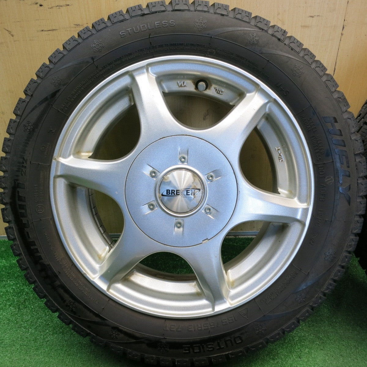 バリ溝！22年！9分◎スタッドレス 155/65R13 ハイフライ Win-turi 212 BREMEN ブレーメン 13インチ PCD100 110 114.3/4H マルチ◎6071601HAス