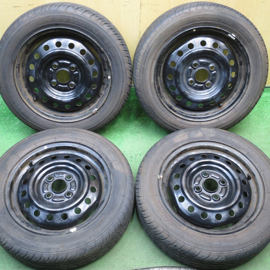 超バリ溝！24年！ほぼ10分★155/65R14 ヨコハマ S306 スチール ホイール 14インチ PCD100/4H★5073102NJノ