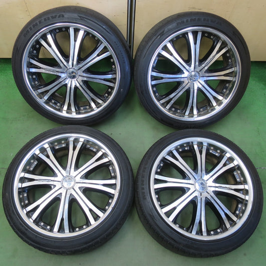 バリ溝！22年！9分★Lowenhart LT8 245/40R20 ミネルバ ラジアル F205 レーベンハート 20インチ PCD114.3/5H★6051002IMノ