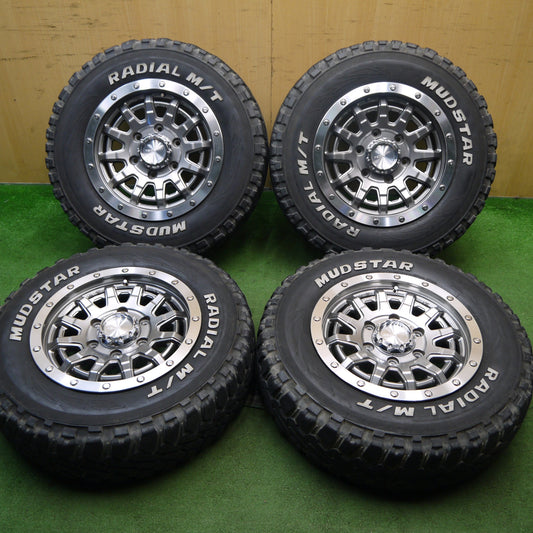 キレイ★ESSEX エセックス 195/80R15C 107/105N 8PR マッドスター ラジアル M/T ホワイトレター 15インチ PCD139.7/6H★5060607Hノ