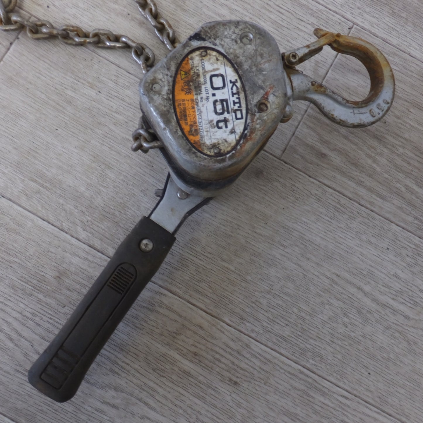 [送料無料] ★キトー KITO レバーブロック LX005 LX1B 0.5t　CHAIN V-4.3×12.0mm　手引力 31kg 0.5t(2)★