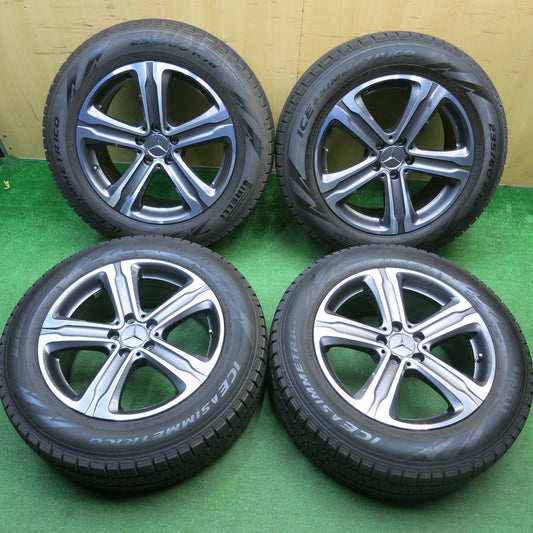 バリ溝！キレイ！8.5分★ベンツ GLCクラス X253 純正 235/60R18 スタッドレス ピレリ アイスアシンメトリコ 18インチ PCD112/5H★5123105HAス