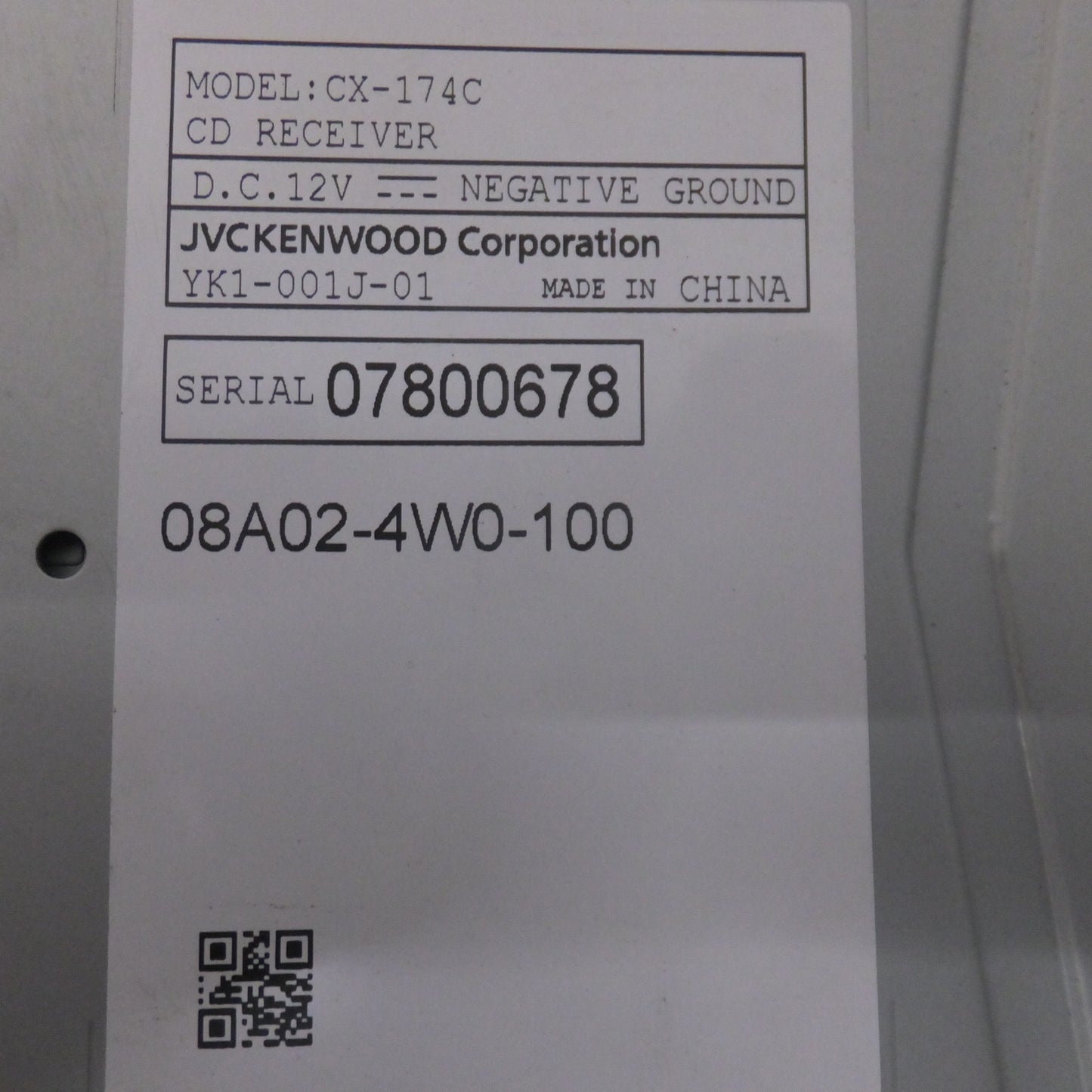 [送料無料] ★ケンウッド製 ホンダ 純正 カーオーディオ CDチューナー Gathers CX-174C[8]★