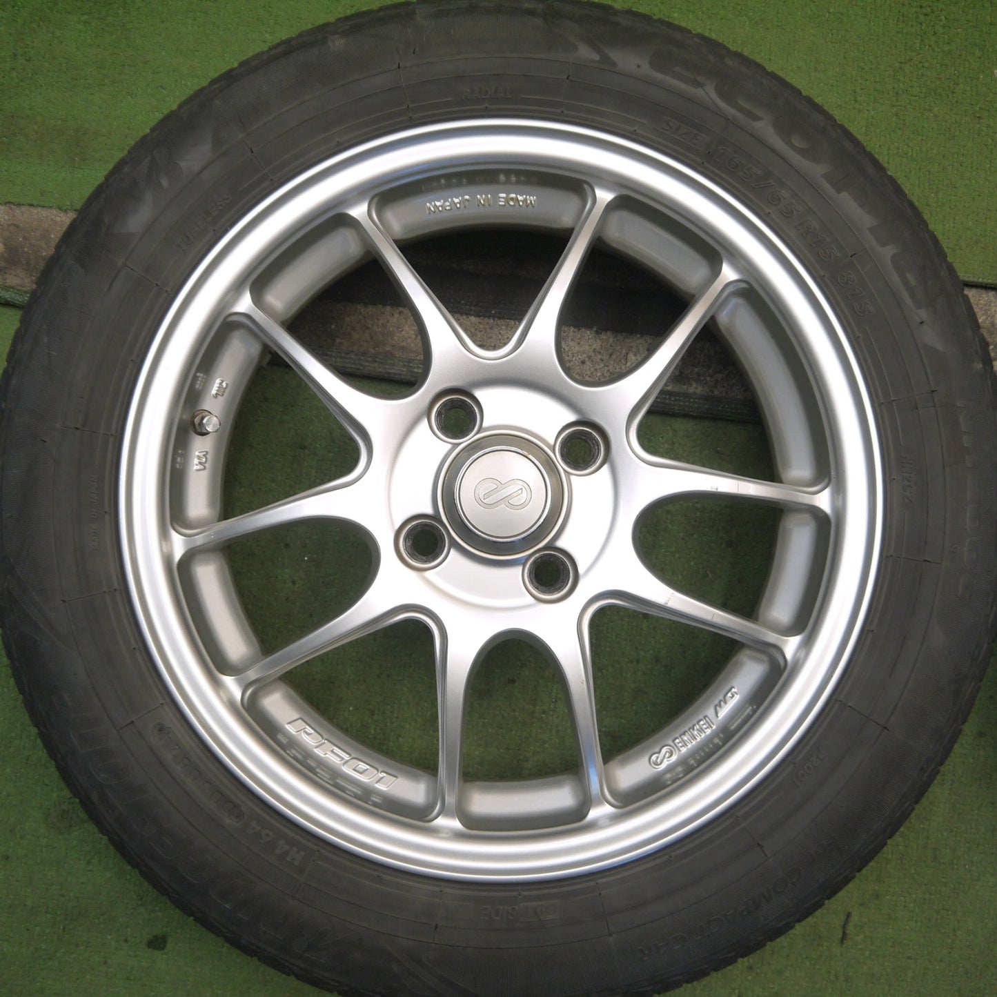 キレイ！24年◎165/65R15 ブリヂストン エコピア NH200C ENKEI PF01 エンケイ 15インチ PCD100/4H◎6082803Hノ