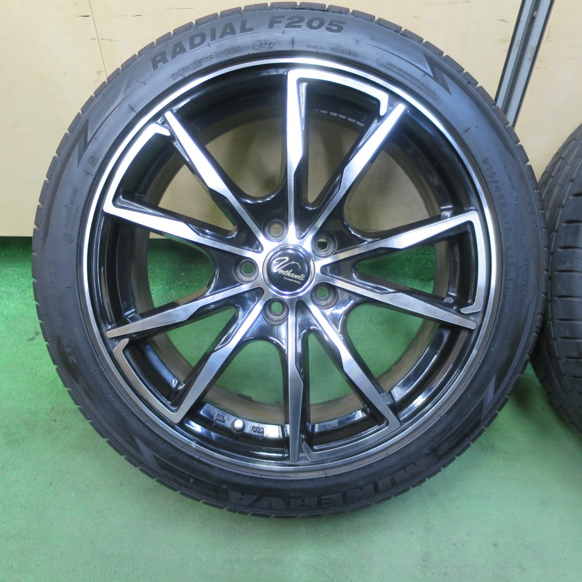 バリ溝！22年！キレイ！9分★プリウス 等 215/45R17 ミネルバ ラジアル F205 Verthandi ヴェルザンディ ヴェルサンディ 17インチ PCD100/5H★5081902TTノ