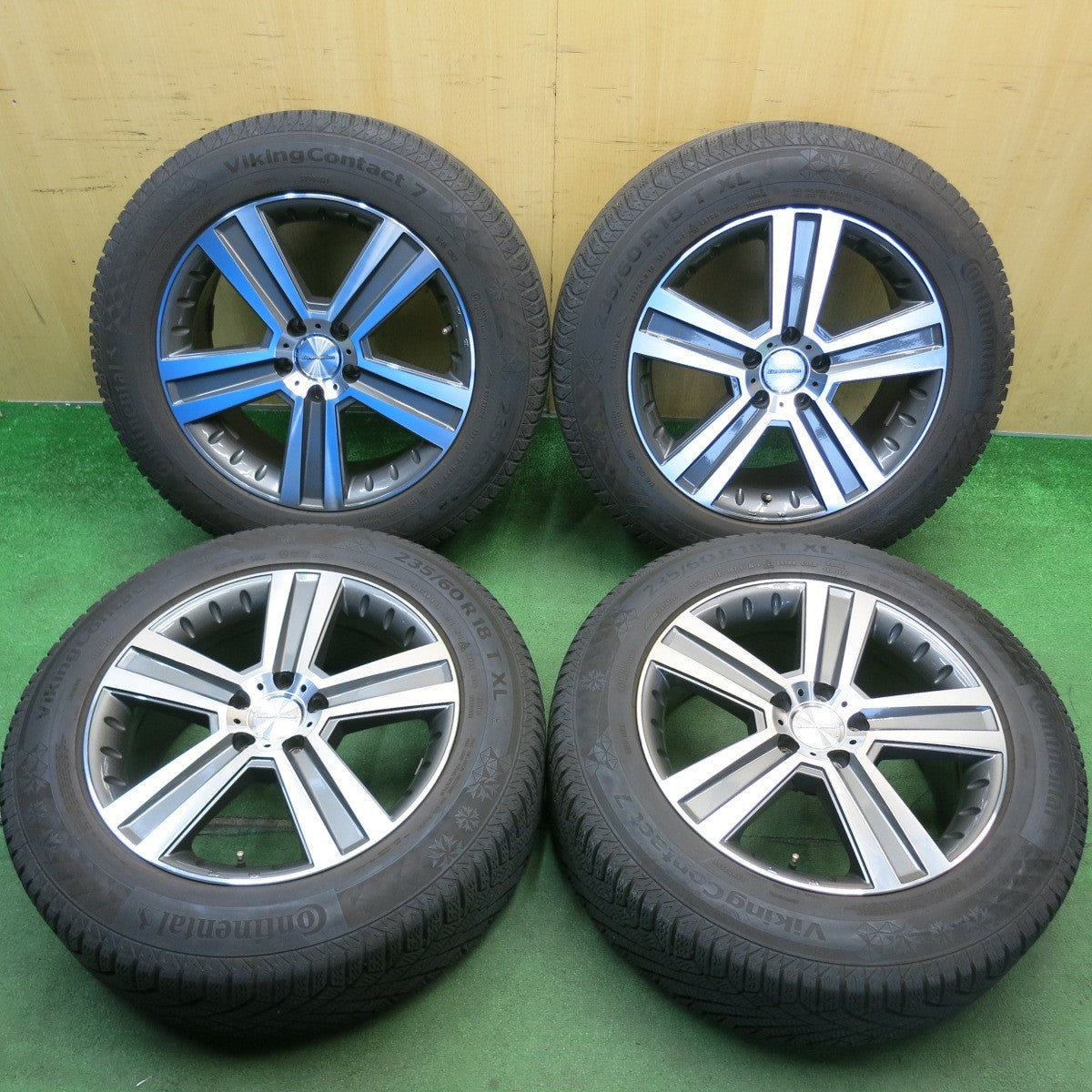 キレイ◎ベンツ 等 EuroPremium Werner 235/60R18 スタッドレス コンチネンタル バイキングコンタクト7 ユーロプレミアム ヴェルナー 18インチ PCD112/5H◎6061413HAス