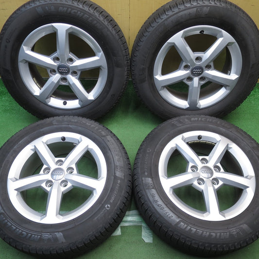 バリ溝！キレイ！8.5分◎アウディ Q2 純正 215/60R16 スタッドレス ミシュラン X-ICE3+ 16インチ PCD112/5H◎6092901NJス