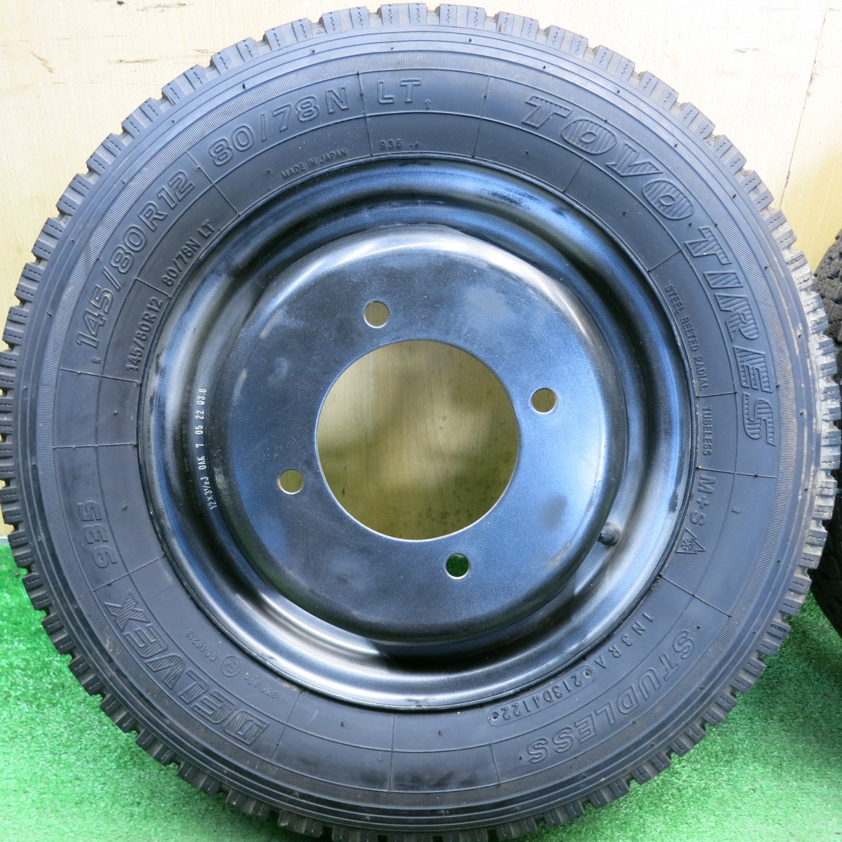 バリ溝！22年！9分◎トラック 145/80R12 80/78N トーヨー デルベックス 935 DELVEX スチール 12インチ PCD150/4H◎6061802HAス