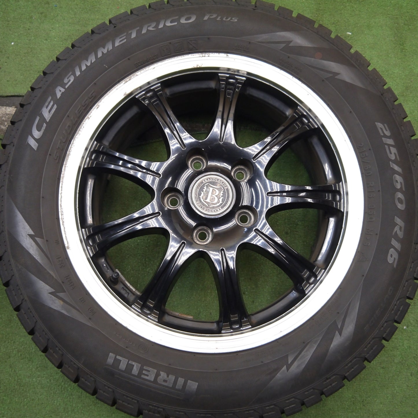 4本価格！21年★スタッドレス 215/60R16 ピレリ アイスアシンメトリコ プラス BRANDLE-LINE ブランドルライン 16インチ PCD114.3/5H★5082001Hス