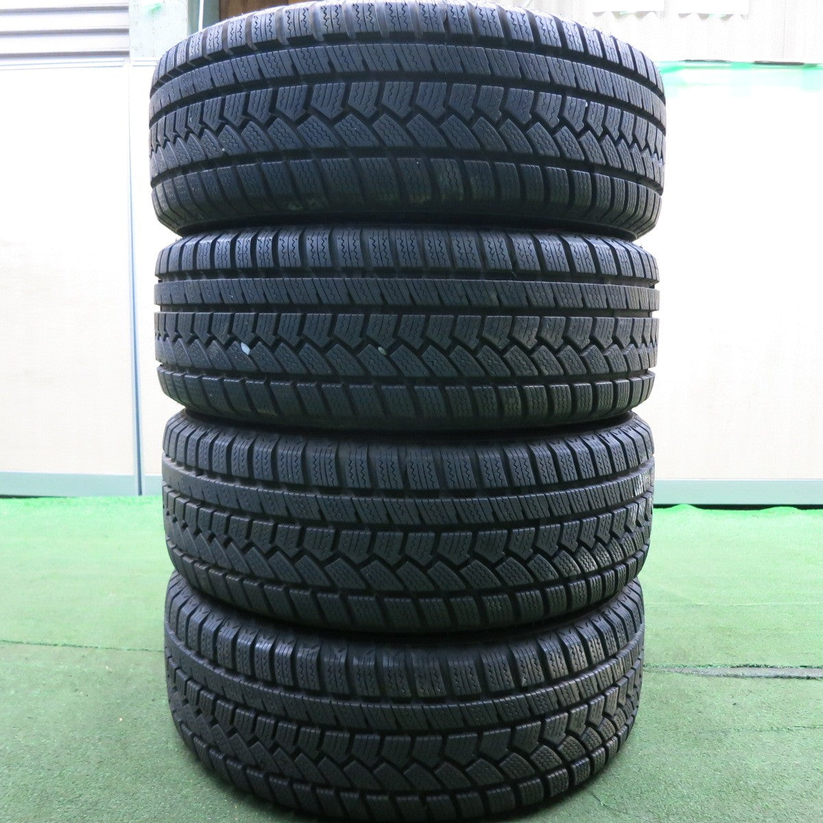 *送料無料* バリ溝！21年！ほぼ10分★トヨタ bB 純正 ENKEI 185/55R15 スタッドレス ハイフライ Win-turi 212 エンケイ 15インチ PCD100/4H★4052703HAス