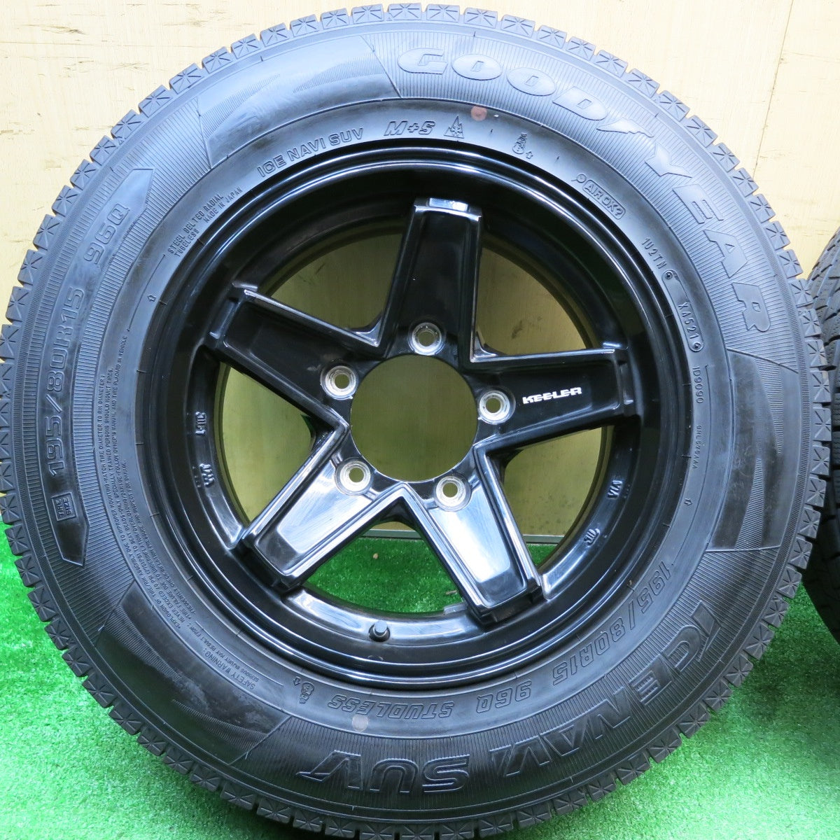4本価格！21年★KEELER TACTICS 195/80R15 スタッドレス グッドイヤー アイスナビ SUV キーラー タクティクス 15インチ PCD139.7/5H★5122008HAス