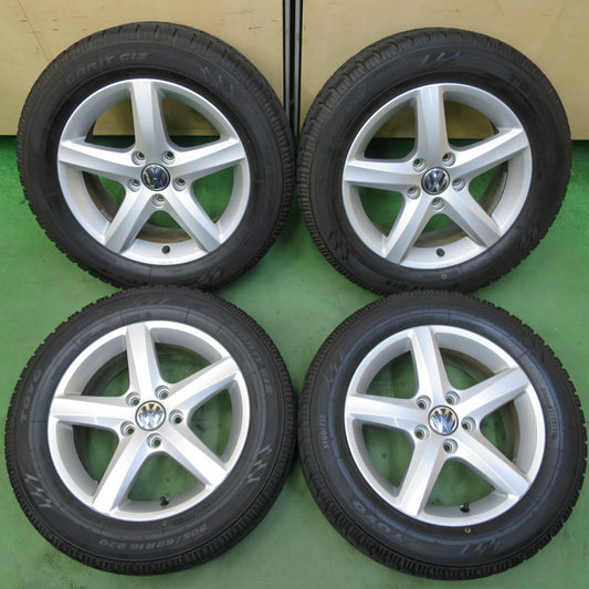バリ溝！キレイ！9分★ワーゲン ゴルフ 純正 BORBET 205/60R16 スタッドレス トーヨー オブザーブ ガリット GIZ 16インチ ボルベット PCD112/5H★5082603イス