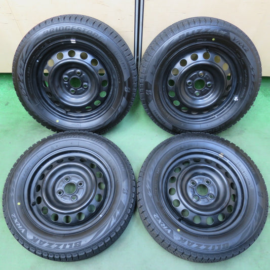 バリ溝！21年！キレイ！8.5分★スタッドレス 175/65R15 ブリヂストン ブリザック VRX2 スチール ホイール 15インチ PCD100/4H★5122010イス