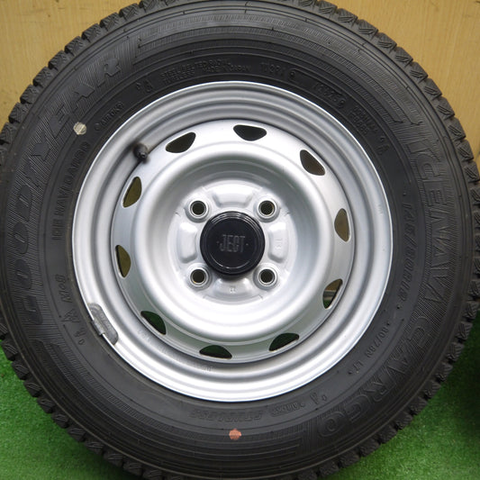 バリ溝！25年！キレイ！9.5分◎スタッドレス 145/80R12 80/78N グッドイヤー アイスナビ CARGO ・JECT・ スチール ホイール 12インチ PCD100/4H◎6092806Hス