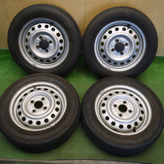 バリ溝！22年！8.5分◎スズキ ラパン 等 純正 スチール 155/65R13 ダンロップ EC202 13インチ PCD100/4H◎6080507Hノ
