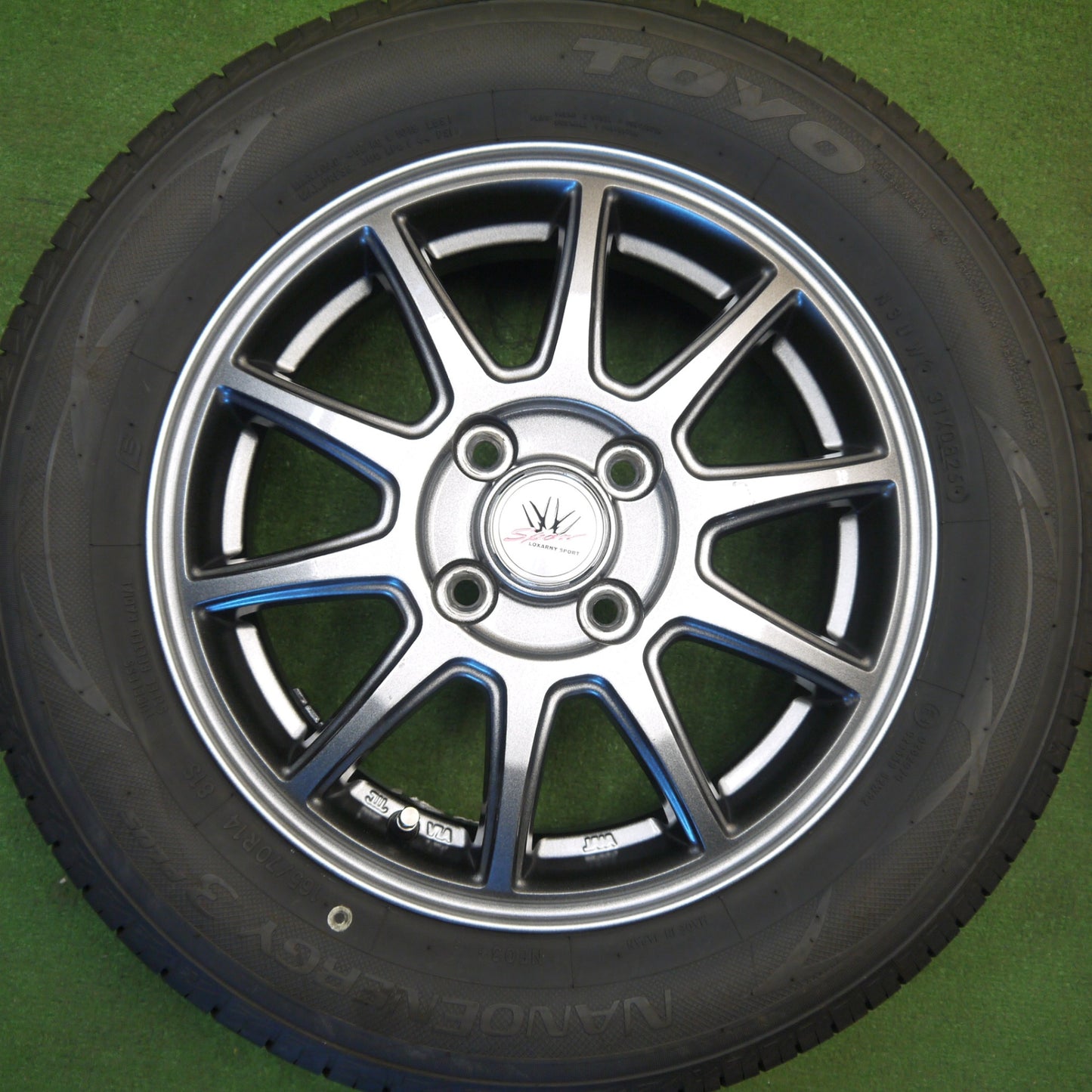バリ溝！25年！キレイ！9.5分★LOXARNY SPORT SP10 165/70R14 トーヨー ナノエナジー3 プラス ロクサーニ 14インチ PCD100/4H★6021307Hノ