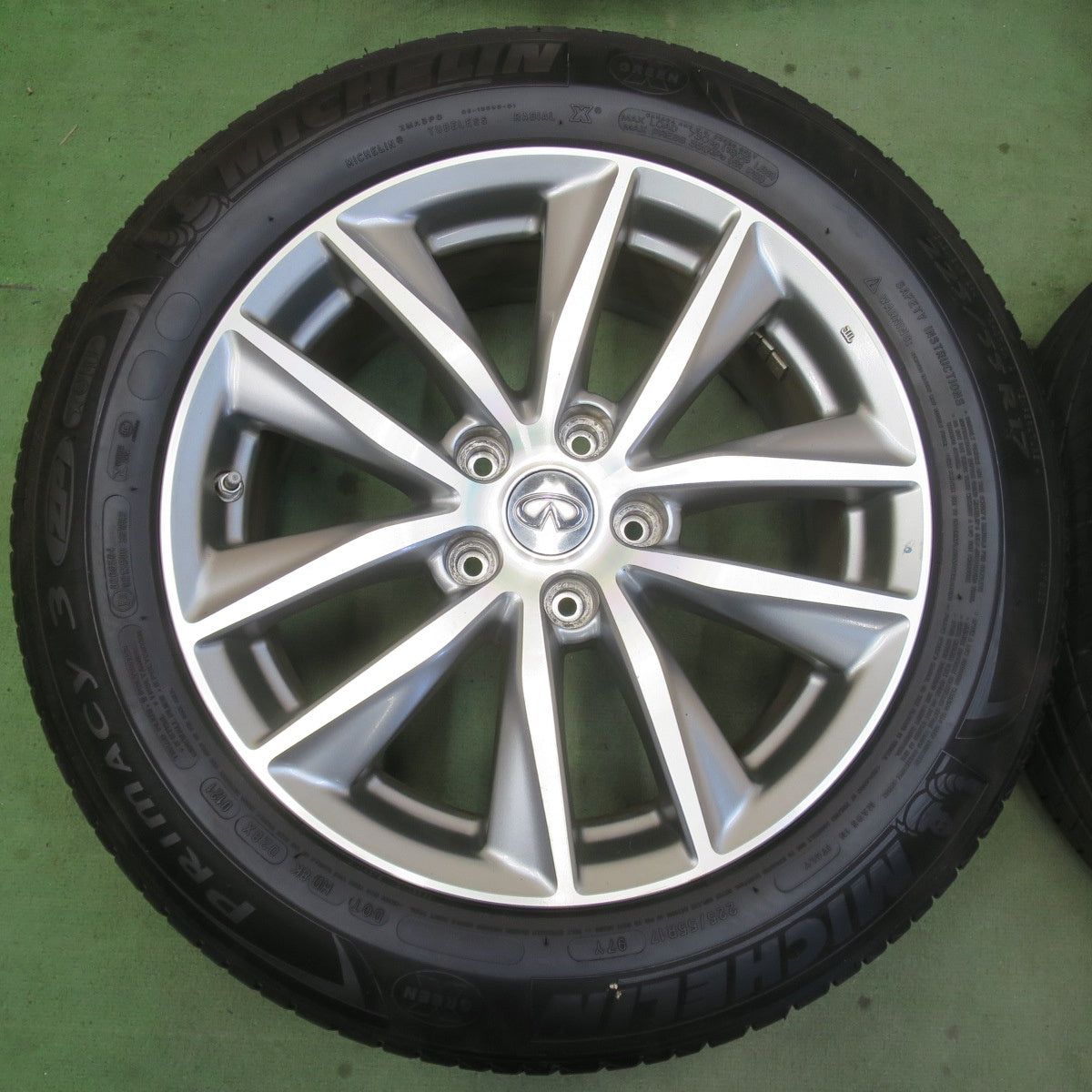 センサー付！バリ溝！9分★日産 V37 スカイライン インフィニティ Q50 純正 225/55R17 ミシュラン プライマシー3 ZP MOE ランフラット 17インチ PCD114.3/5H★6051504イノ
