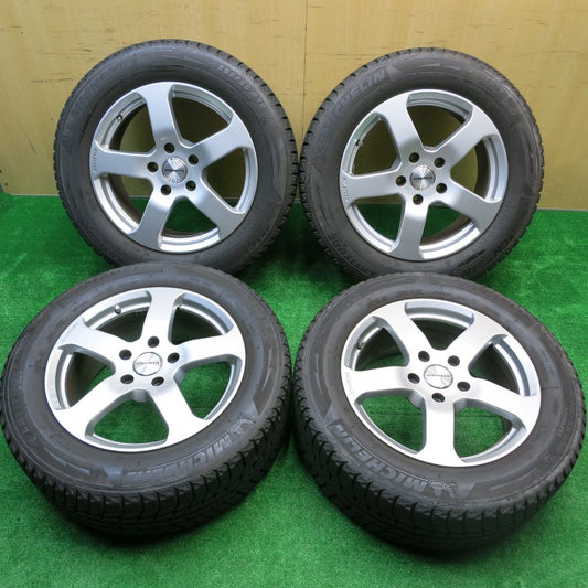 バリ溝！9.5分★ワーゲン トゥアレグ 等 RINSPEED C5/ES 255/55R18 スタッドレス ミシュラン LATITUDE X-ICE 18インチ リンスピード PCD130/5H★5100905HAス